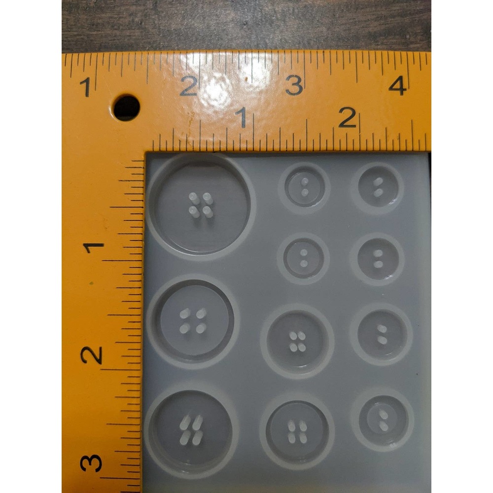 Silicone Button Mold / UV Resin Button Mold 11 cavities DIY CRAFT Crafting - Picture 2 of 3